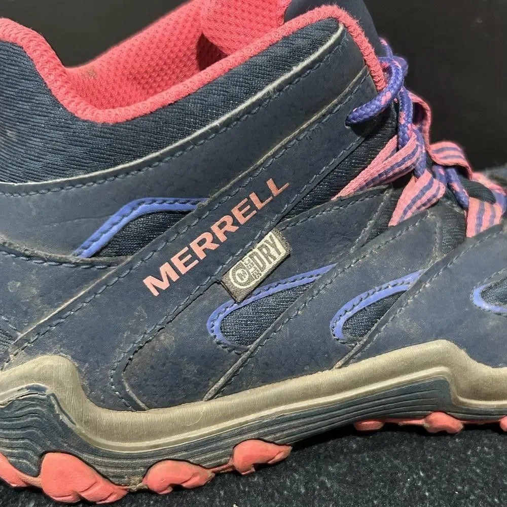 Merrell Chameleon 7 MK159719 Hiking Boot Boys 13M Blue Leather Trail Waterproof